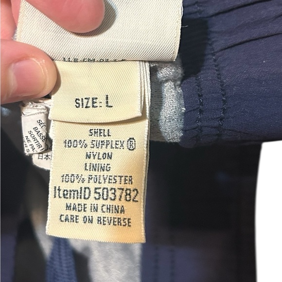 L.L.Bean Navy Nylon Mesh Lined Swim Shorts Mens Large - Picture 10 of 11